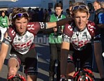 Frank and Andy Schleck during the Giro die Lombardia 2007